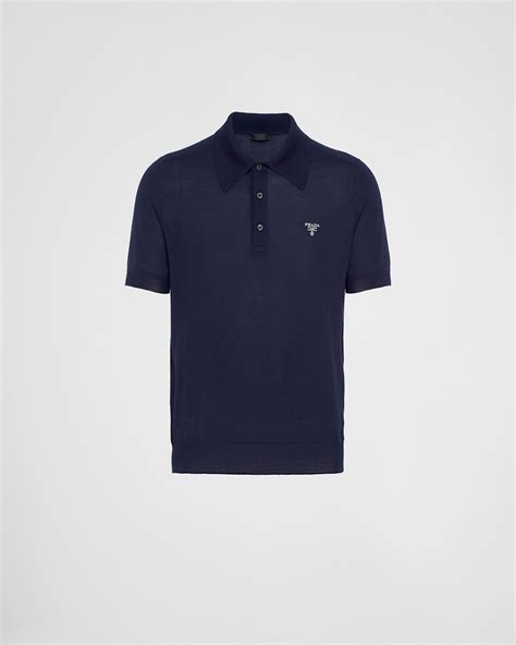 prada polo shirt navy|prada polo shirt price.